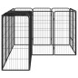 vidaXL Jaula perros 14 paneles acero recubierto polvo negro 50x100 cm