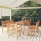 vidaXL Juego de comedor para jardín 5 piezas madera maciza de teca vidaXL Juego de comedor para jardín 5 piezas madera maciza de teca