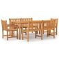 vidaXL Juego de comedor para jardín 5 piezas madera maciza de teca vidaXL Juego de comedor para jardín 5 piezas madera maciza de teca