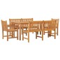 vidaXL Juego de comedor para jardín 5 piezas madera maciza de teca vidaXL Juego de comedor para jardín 5 piezas madera maciza de teca