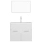vidaXL Juego de muebles de baño madera de ingeniería blanco brillo vidaXL Juego de muebles de baño madera de ingeniería blanco brillo