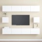 vidaXL Set de muebles de salón TV 6 piezas madera de ingeniería blanco