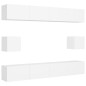 vidaXL Set de muebles de salón TV 6 piezas madera de ingeniería blanco