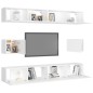 vidaXL Set de muebles de salón TV 6 piezas madera de ingeniería blanco