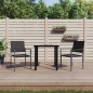 vidaXL Juego de comedor para jardín 3 piezas ratán sintético y acero vidaXL Juego de comedor para jardín 3 piezas ratán sintético y acero