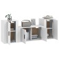 vidaXL Set de muebles de TV 3 piezas madera contrachapada blanco vidaXL Set de muebles de TV 3 piezas madera contrachapada blanco