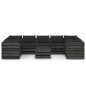 vidaXL Muebles de jardín 10 piezas con cojines madera impregnada gris vidaXL Muebles de jardín 10 piezas con cojines madera impregnada gris