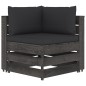 vidaXL Muebles de jardín 10 piezas con cojines madera impregnada gris vidaXL Muebles de jardín 10 piezas con cojines madera impregnada gris