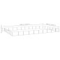 vidaXL Perrera plateada 60 m² acero