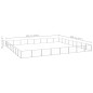 vidaXL Perrera plateada 64 m² acero