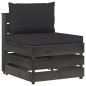 vidaXL Muebles de jardín 10 piezas con cojines madera impregnada gris vidaXL Muebles de jardín 10 piezas con cojines madera impregnada gris