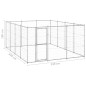 vidaXL Perrera de exterior de acero galvanizado 14,52 m² vidaXL Perrera de exterior de acero galvanizado 14,52 m²