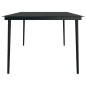 vidaXL Juego de comedor para jardín 7 piezas negro y marrón vidaXL Juego de comedor para jardín 7 piezas negro y marrón