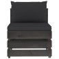 vidaXL Muebles de jardín 10 piezas con cojines madera impregnada gris vidaXL Muebles de jardín 10 piezas con cojines madera impregnada gris