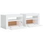 vidaXL Mesitas de noche con luces LED 2 uds blanco brillo 60x35x40 cm vidaXL Mesitas de noche con luces LED 2 uds blanco brillo 60x35x40 cm