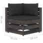 vidaXL Muebles de jardín 10 piezas con cojines madera impregnada gris vidaXL Muebles de jardín 10 piezas con cojines madera impregnada gris