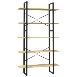 vidaXL Estantería de 5 niveles madera maciza de pino 100x30x175 cm