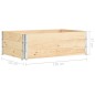 vidaXL Arriates de madera maciza de pino 3 unidades 50x150 cm vidaXL Arriates de madera maciza de pino 3 unidades 50x150 cm