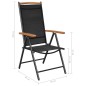 vidaXL Juego de comedor para jardín de 7 piezas aluminio negro vidaXL Juego de comedor para jardín de 7 piezas aluminio negro