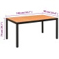 vidaXL Juego de comedor para jardín de 7 piezas aluminio negro vidaXL Juego de comedor para jardín de 7 piezas aluminio negro
