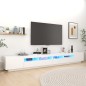 vidaXL Mueble para TV con luces LED blanco 300x35x40 cm
