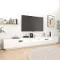 vidaXL Mueble para TV con luces LED blanco 300x35x40 cm