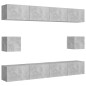 vidaXL Juego de muebles de salón 6 piezas gris hormigón