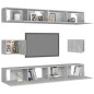 vidaXL Juego de muebles de salón 6 piezas gris hormigón