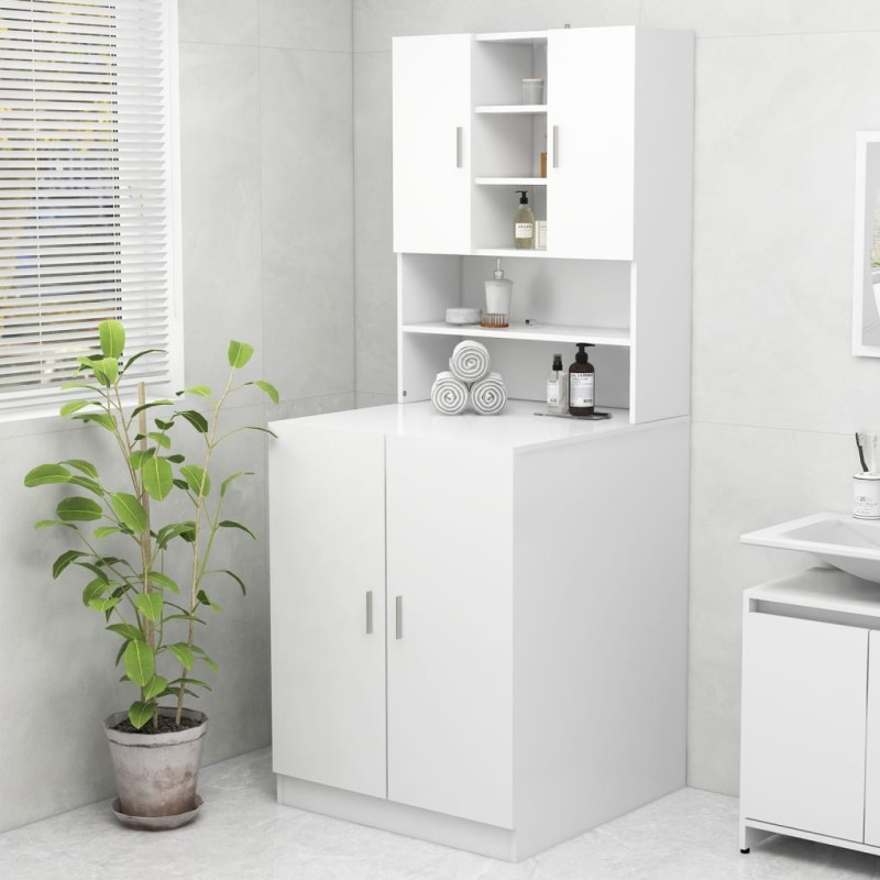 vidaXL Mueble de lavadora blanco vidaXL Mueble de lavadora blanco