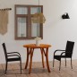 vidaXL Juego de comedor para jardín 3 piezas negro vidaXL Juego de comedor para jardín 3 piezas negro