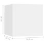 vidaXL Mesitas de noche 2 uds madera ingeniería blanca 30,5x30x30 cm vidaXL Mesitas de noche 2 uds madera ingeniería blanca 30,5x30x30 cm