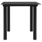 vidaXL Set de comedor de jardín de 5 piezas vidrio y acero negro vidaXL Set de comedor de jardín de 5 piezas vidrio y acero negro