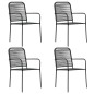 vidaXL Set de comedor de jardín de 5 piezas vidrio y acero negro vidaXL Set de comedor de jardín de 5 piezas vidrio y acero negro