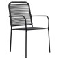 vidaXL Set de comedor de jardín de 5 piezas vidrio y acero negro vidaXL Set de comedor de jardín de 5 piezas vidrio y acero negro