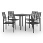 vidaXL Juego de comedor de jardín 5 piezas vidaXL Juego de comedor de jardín 5 piezas