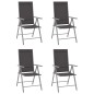 vidaXL Set de comedor para jardín 5 piezas aluminio y textilene plata vidaXL Set de comedor para jardín 5 piezas aluminio y textilene plata
