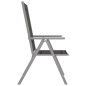 vidaXL Set de comedor para jardín 5 piezas aluminio y textilene plata vidaXL Set de comedor para jardín 5 piezas aluminio y textilene plata