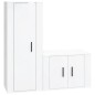 vidaXL Set de muebles de TV 2 pzas madera contrachapada blanco brillo vidaXL Set de muebles de TV 2 pzas madera contrachapada blanco brillo
