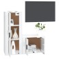 vidaXL Set de muebles de TV 2 pzas madera contrachapada blanco brillo vidaXL Set de muebles de TV 2 pzas madera contrachapada blanco brillo