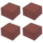 vidaXL Losetas de goma protección de caídas 24 unidades 50x50x3cm rojo vidaXL Losetas de goma protección de caídas 24 unidades 50x50x3cm rojo