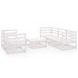 vidaXL Set de salón de jardín de 6 pzas blanco madera maciza de pino vidaXL Set de salón de jardín de 6 pzas blanco madera maciza de pino