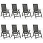 vidaXL Juego de comedor para jardín 9 piezas aluminio gris antracita vidaXL Juego de comedor para jardín 9 piezas aluminio gris antracita