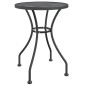 vidaXL Set de comedor de jardín 3 pzas malla metal expandido antracita