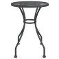 vidaXL Set de comedor de jardín 3 pzas malla metal expandido antracita