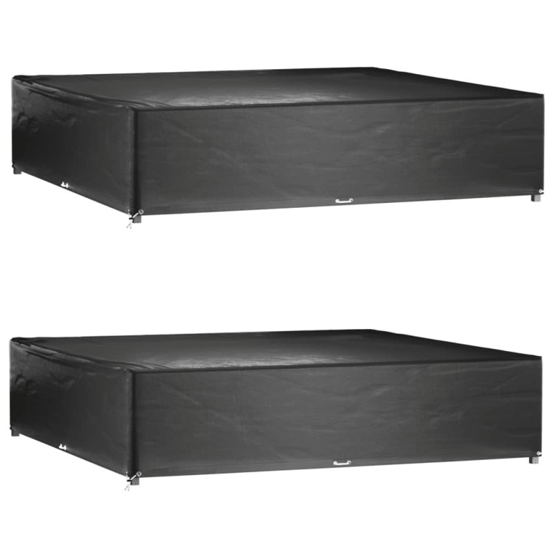 vidaXL Fundas muebles de jardín 2 uds 16 ojales cuadrado 240x240x55 cm vidaXL Fundas muebles de jardín 2 uds 16 ojales cuadrado 240x240x55 cm