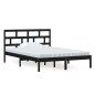 vidaXL Estructura de cama de madera maciza de pino negro 140x200 cm vidaXL Estructura de cama de madera maciza de pino negro 140x200 cm