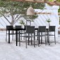 vidaXL Juego de comedor para jardín 7 piezas negro vidaXL Juego de comedor para jardín 7 piezas negro
