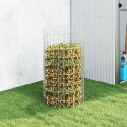vidaXL Compostador de jardín acero galvanizado Ø50x100 cm