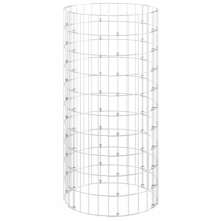 vidaXL Compostador de jardín acero galvanizado Ø50x100 cm