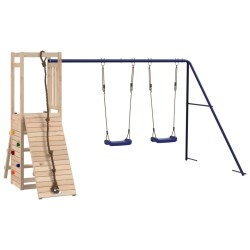 vidaXL Parque infantil de exterior madera maciza de pino